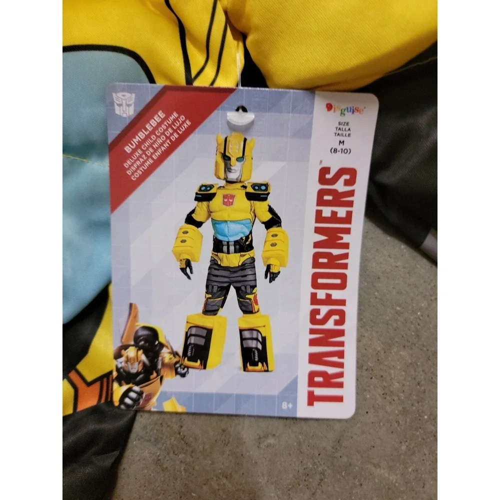 Transformer Bumblebee‎ Boy/Girls Halloween Costume Med 8-10 Pretend Dress-up NEW